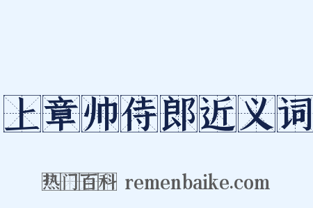 上章帅侍郎近义词是什么意思的图片